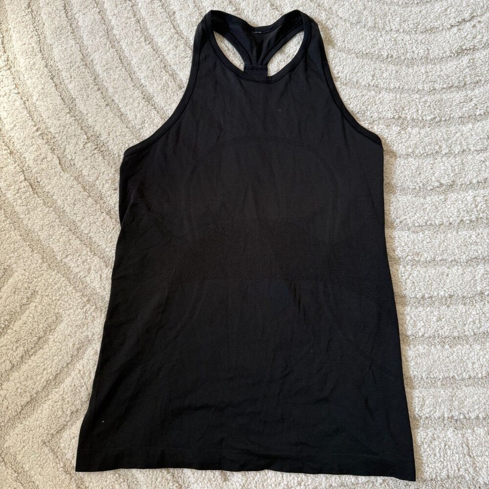 Lululemon Swiftly Tech T-Back In Black Size 8 - image 5